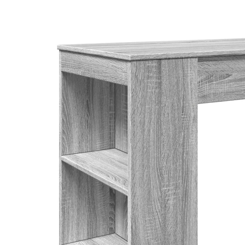 vidaXL Bartisch mit Regal Grau Sonoma 95x47x103,5 cm Holzwerkstoff