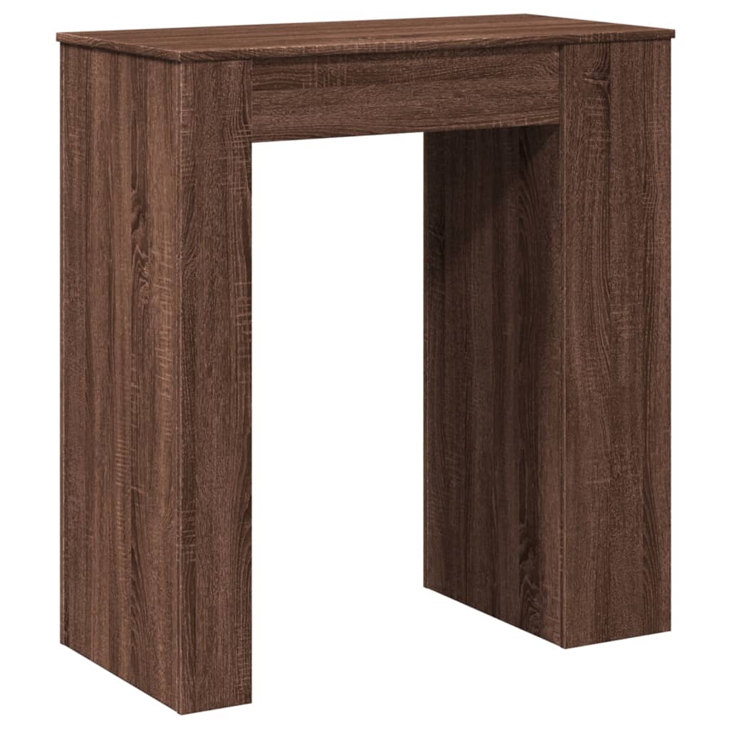 vidaXL Bartisch mit Regal Braun Eiche 95x47x103,5 cm Holzwerkstoff