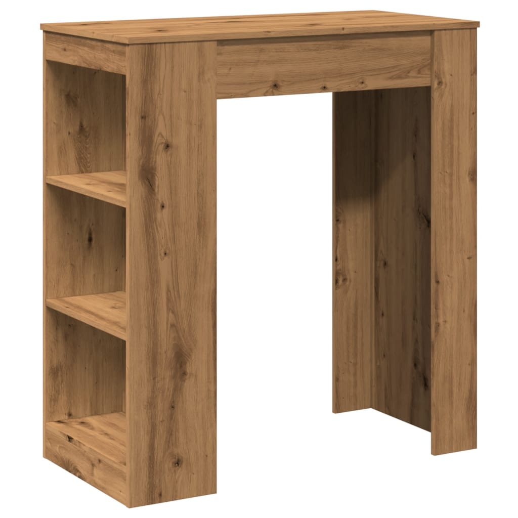 vidaXL Bartisch mit Regal Artisan-Eiche 95x47x103,5 cm Holzwerkstoff