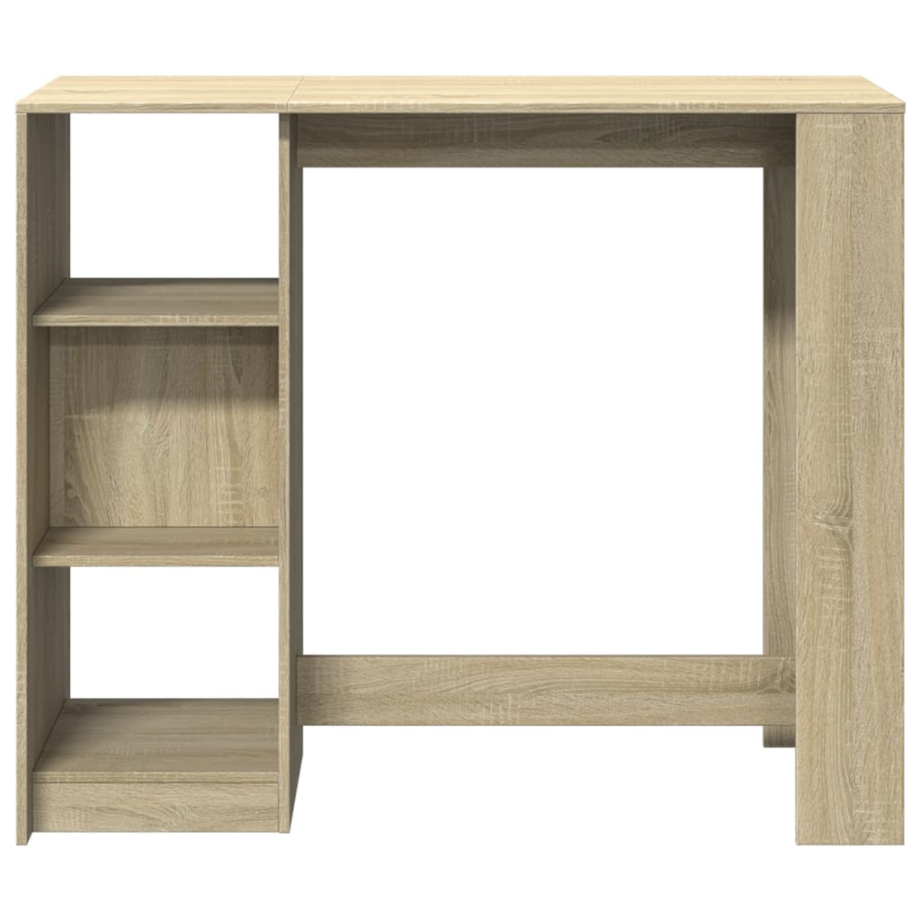 vidaXL Bartisch mit Regal Sonoma-Eiche 124x46x103,5 cm Holzwerkstoff