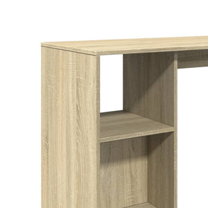 vidaXL Bartisch mit Regal Sonoma-Eiche 124x46x103,5 cm Holzwerkstoff