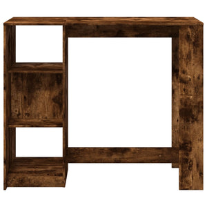 vidaXL Bartisch mit Regal Räuchereiche 124x46x103,5 cm Holzwerkstoff