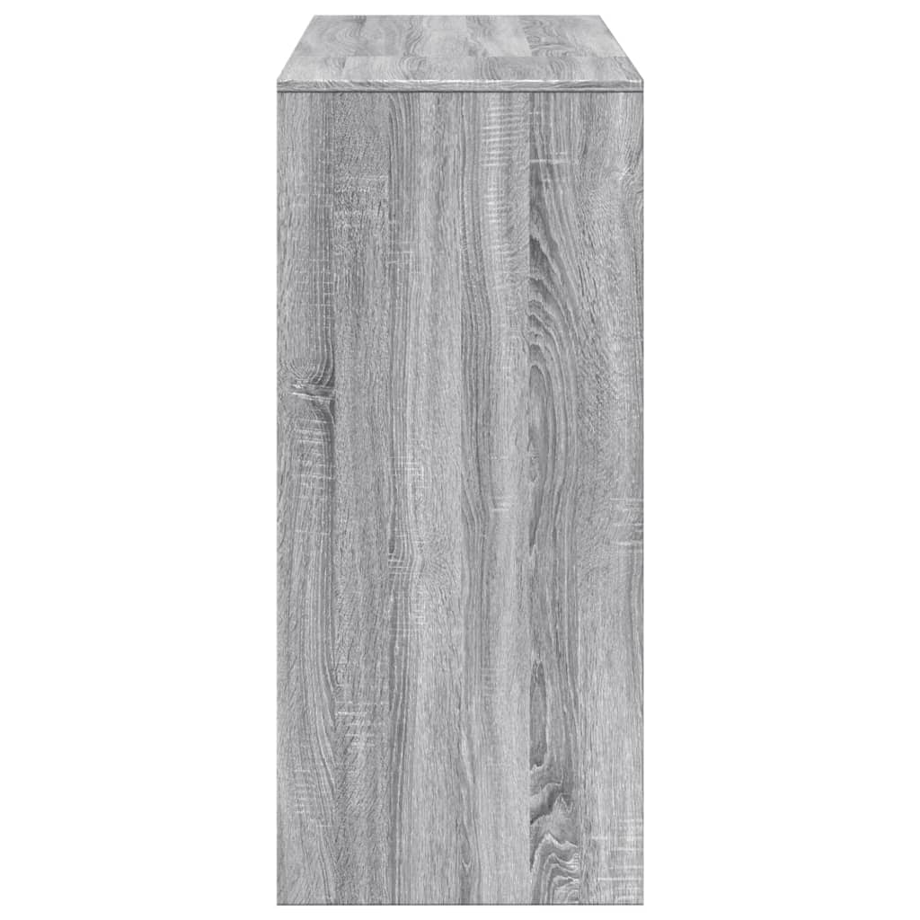 vidaXL Bartisch mit Regal Grau Sonoma 124x46x103,5 cm Holzwerkstoff