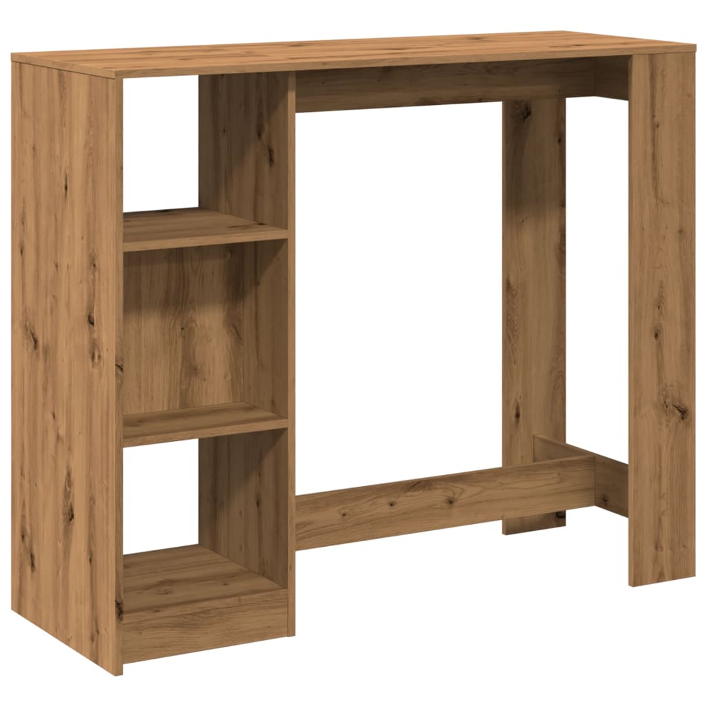 vidaXL Bartisch mit Regal Artisan-Eiche 124x46x103,5 cm Holzwerkstoff