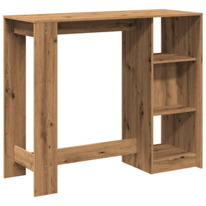 vidaXL Bartisch mit Regal Artisan-Eiche 124x46x103,5 cm Holzwerkstoff