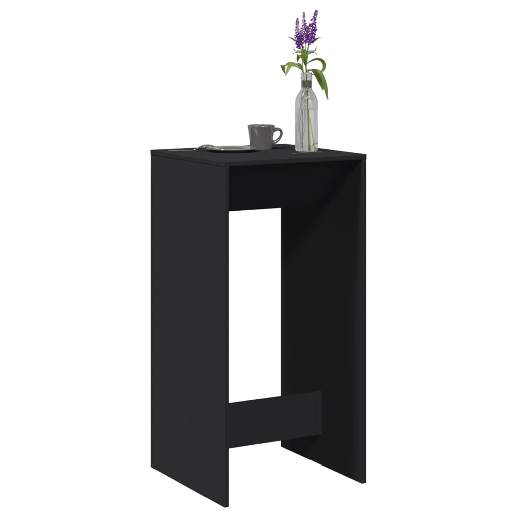 vidaXL Bartisch Schwarz 51x50x103,5 cm Holzwerkstoff