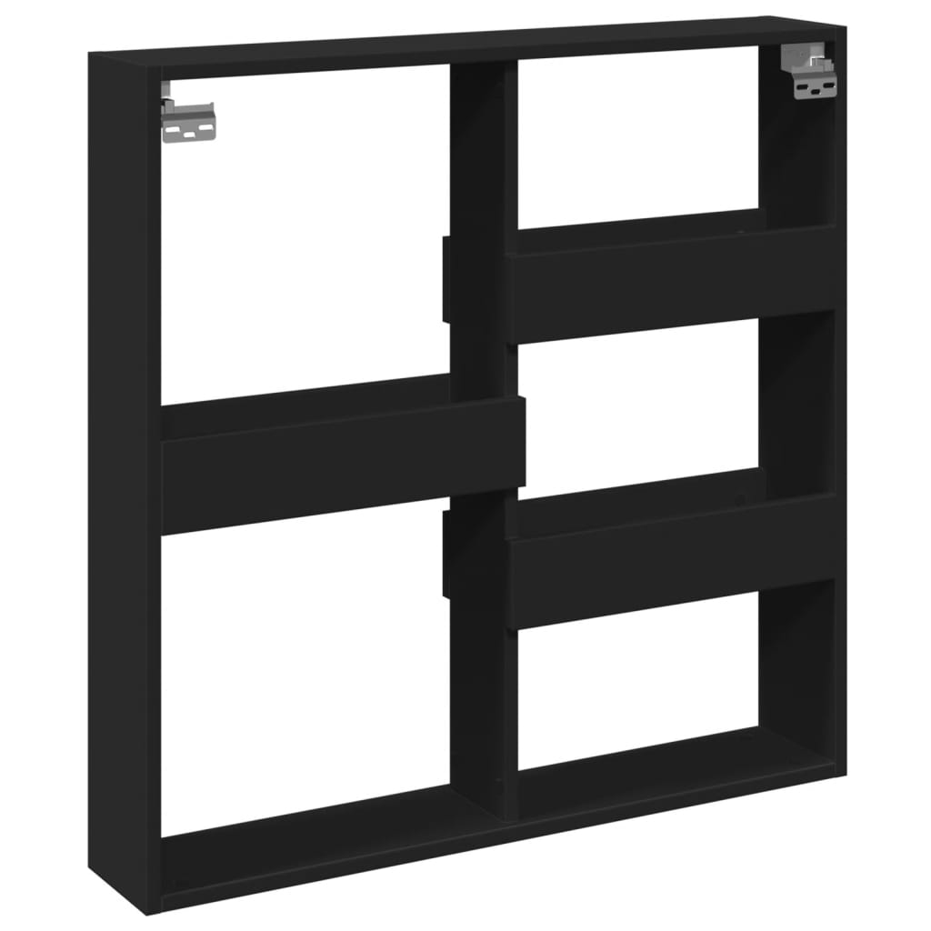 vidaXL Wandschrank Schwarz 80x15x80 cm Holzwerkstoff