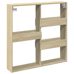 vidaXL Wandschrank Sonoma-Eiche 80x15x80 cm Holzwerkstoff