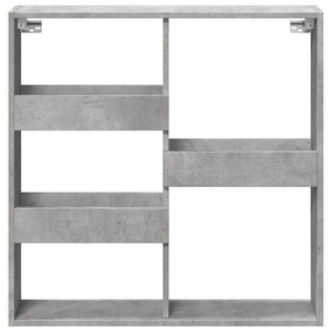 vidaXL Wandschrank Betongrau 80x15x80 cm Holzwerkstoff