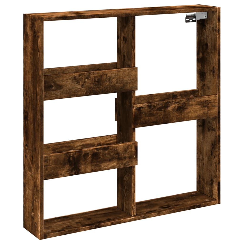 vidaXL Wandschrank Räuchereiche 80x15x80 cm Holzwerkstoff