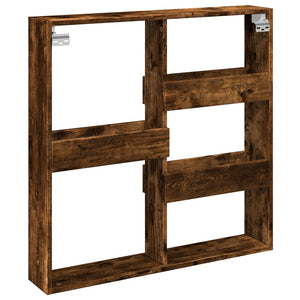 vidaXL Wandschrank Räuchereiche 80x15x80 cm Holzwerkstoff