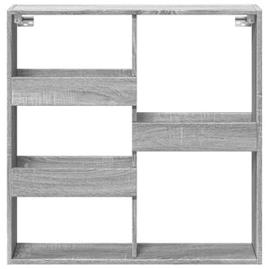 vidaXL Wandschrank Grau Sonoma 80x15x80 cm Holzwerkstoff