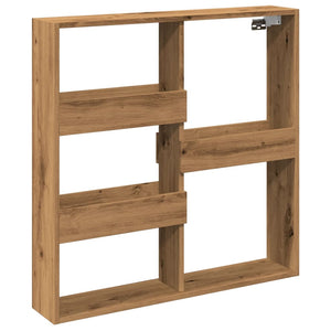 vidaXL Wandschrank Artisan-Eiche 80x15x80 cm Holzwerkstoff