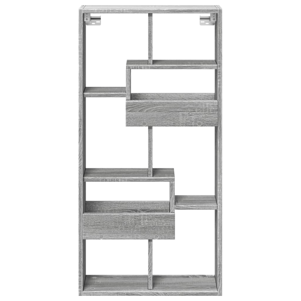 vidaXL Wandschrank Grau Sonoma 50x15x100 cm Holzwerkstoff