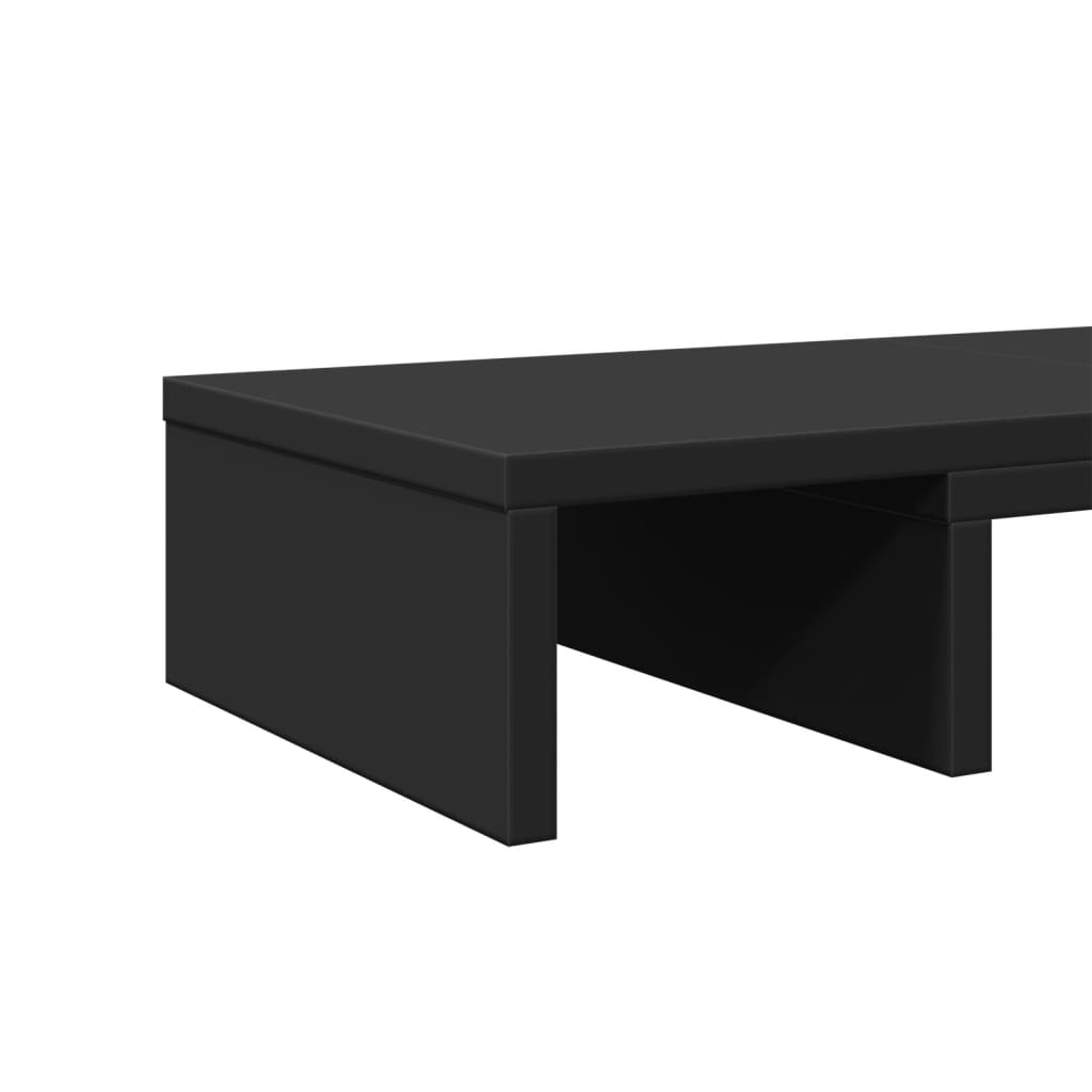 vidaXL Monitorständer Verstellbar Schwarz 60x24x10,5 cm Holzwerkstoff