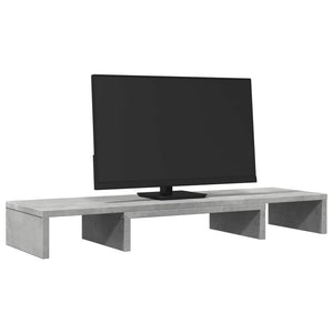 vidaXL Monitorständer Verstellbar Betongrau 80x24x10,5 cm