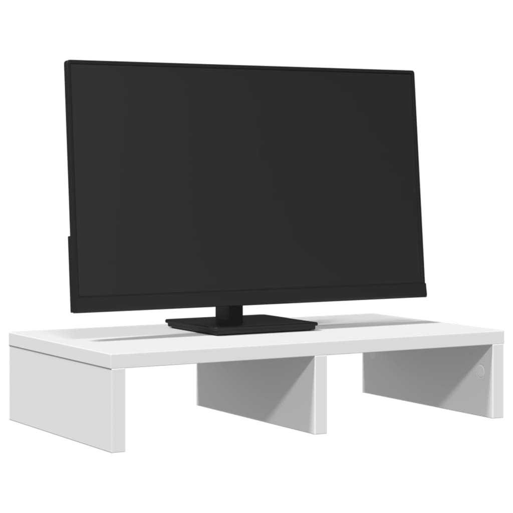 vidaXL Monitorständer Weiß 50x27x10 cm Holzwerkstoff