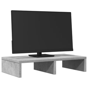 vidaXL Monitorständer Betongrau 50x27x10 cm Holzwerkstoff