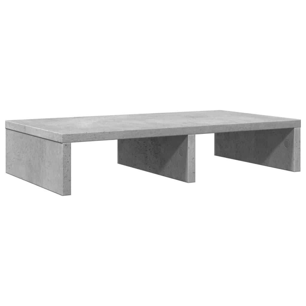 vidaXL Monitorständer Betongrau 50x27x10 cm Holzwerkstoff