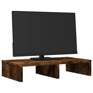 vidaXL Monitorständer Räuchereiche 50x27x10 cm Holzwerkstoff