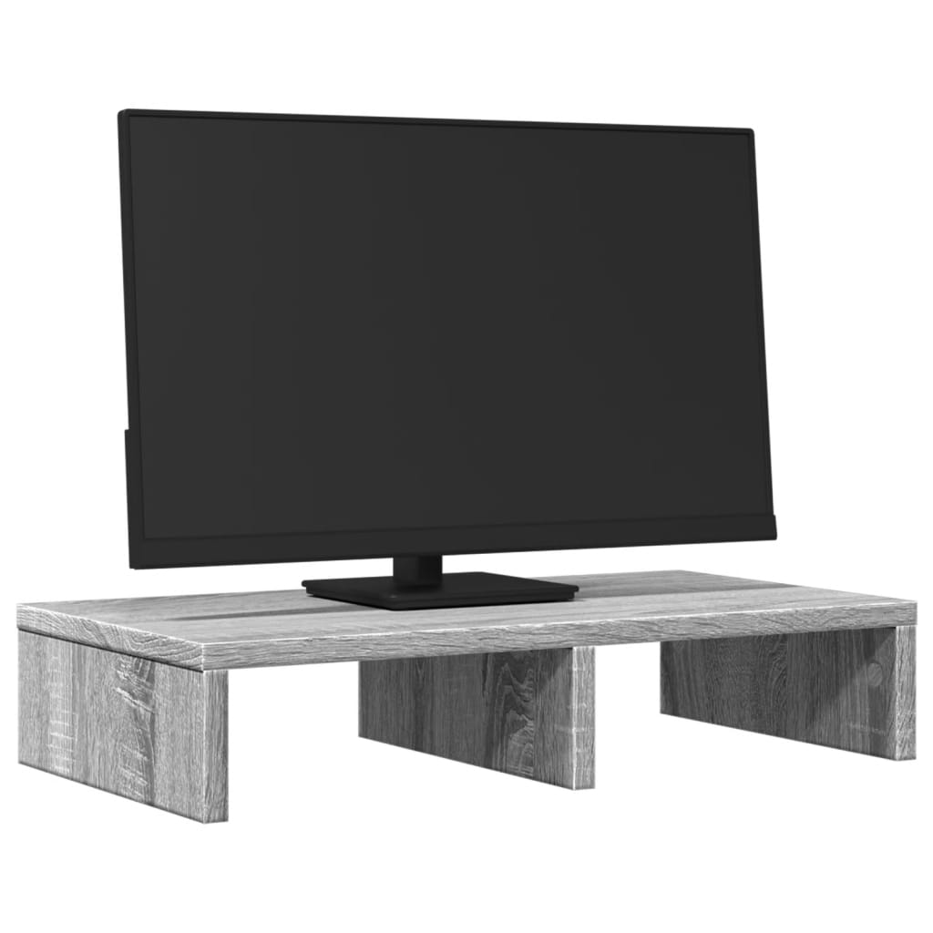 vidaXL Monitorständer Grau Sonoma 50x27x10 cm Holzwerkstoff