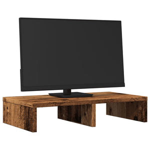 vidaXL Monitorständer Altholz-Optik 50x27x10 cm Holzwerkstoff