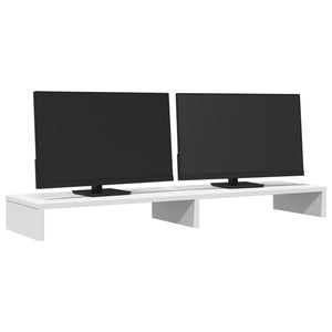 vidaXL Monitorständer Weiß 100x27x10 cm Holzwerkstoff