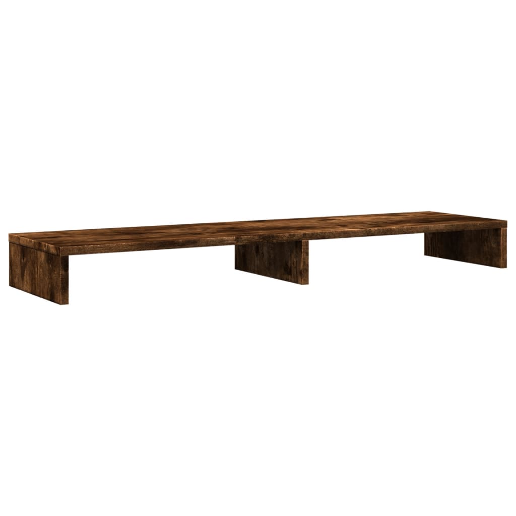 vidaXL Monitorständer Räuchereiche 100x27x10 cm Holzwerkstoff