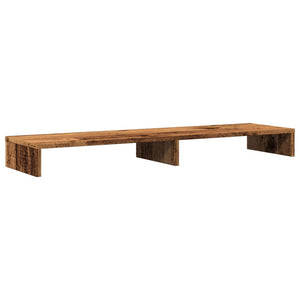 vidaXL Monitorständer Altholz-Optik 100x27x10 cm Holzwerkstoff