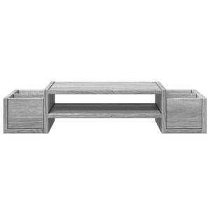 vidaXL Monitorständer mit Stauraum Grau Sonoma 70x27x15 Holzwerkstoff