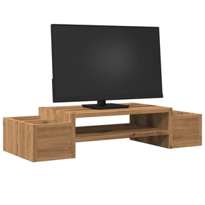 vidaXL Monitorständer mit Stauraum Artisan-Eiche 70x27x15 Holzwerkstof