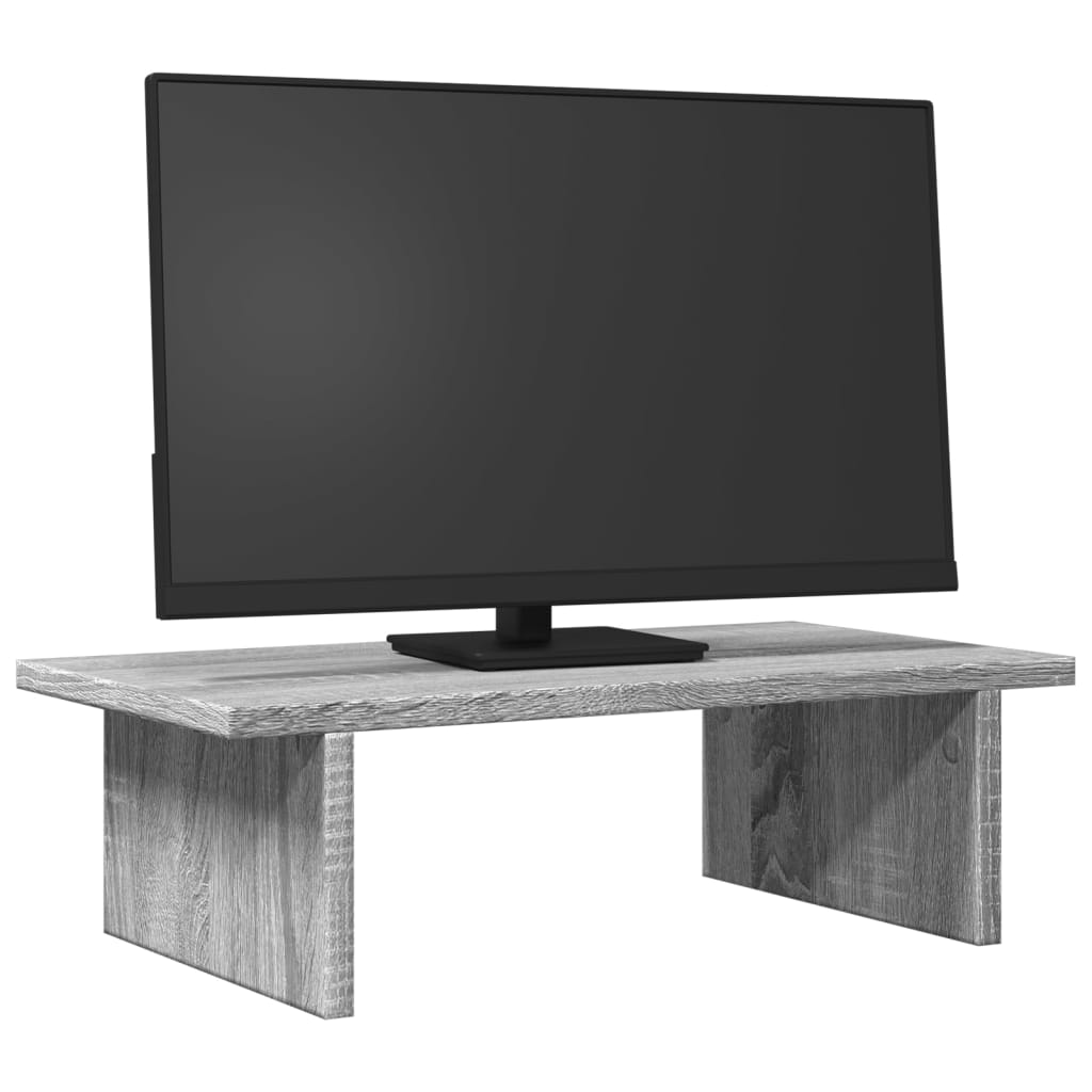 vidaXL Monitorständer Grau Sonoma 50x27x15 cm Holzwerkstoff