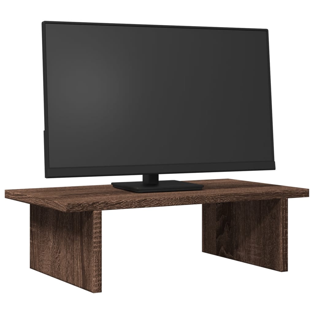 vidaXL Monitorständer Braun Eichen-Optik 50x27x15 cm Holzwerkstoff