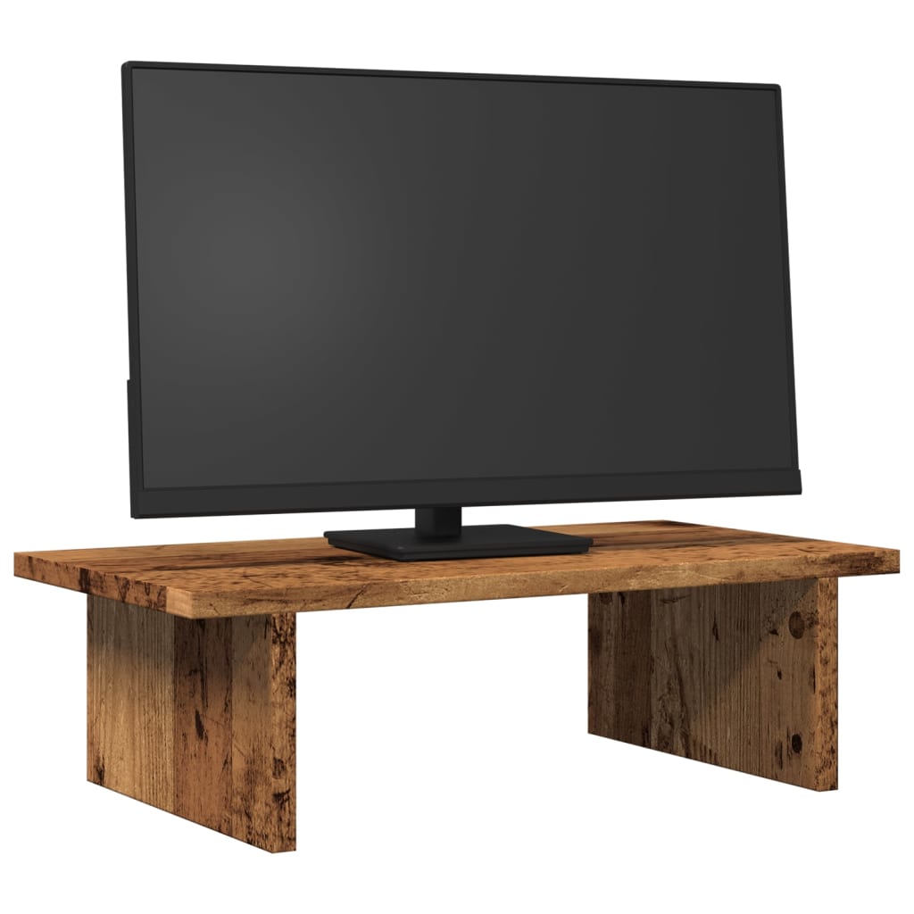 vidaXL Monitorständer Altholz-Optik 50x27x15 cm Holzwerkstoff