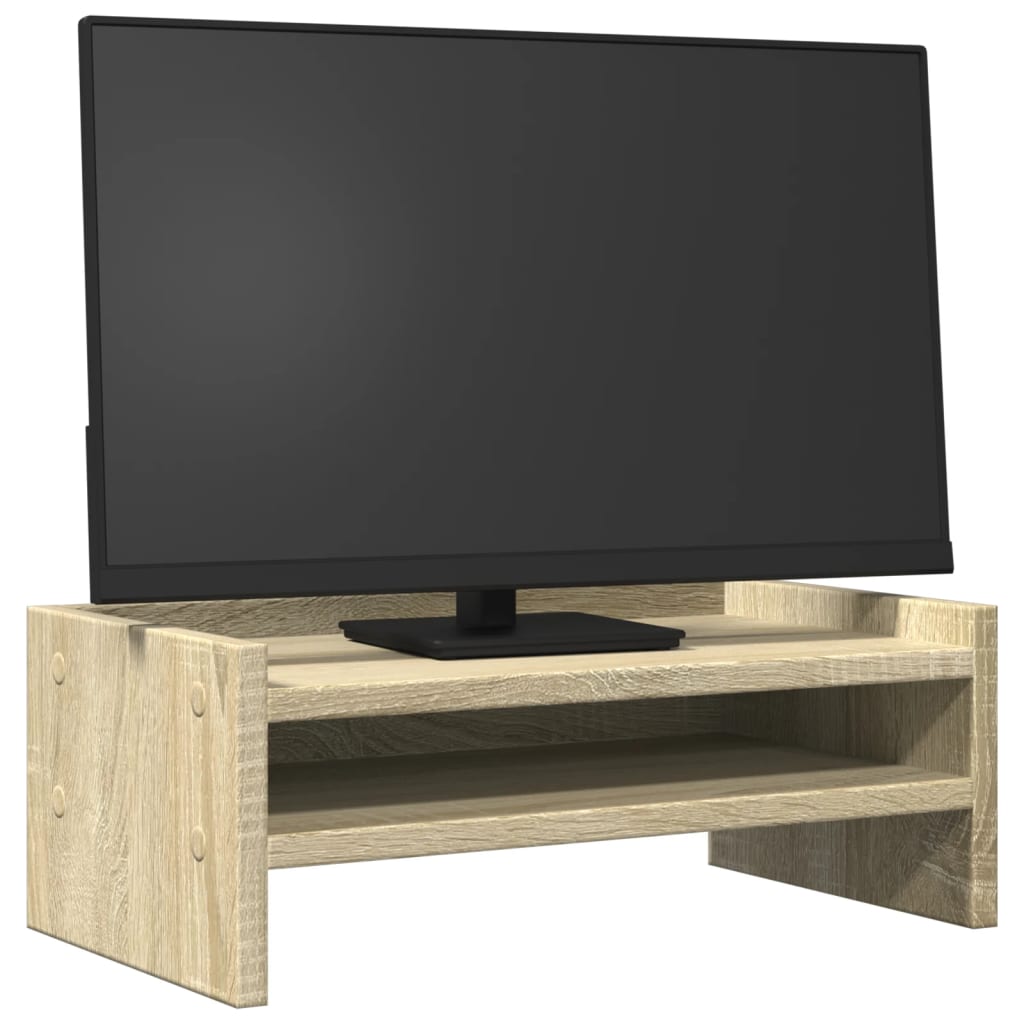 vidaXL Monitorständer Sonoma-Eiche 42x24x16 cm Holzwerkstoff