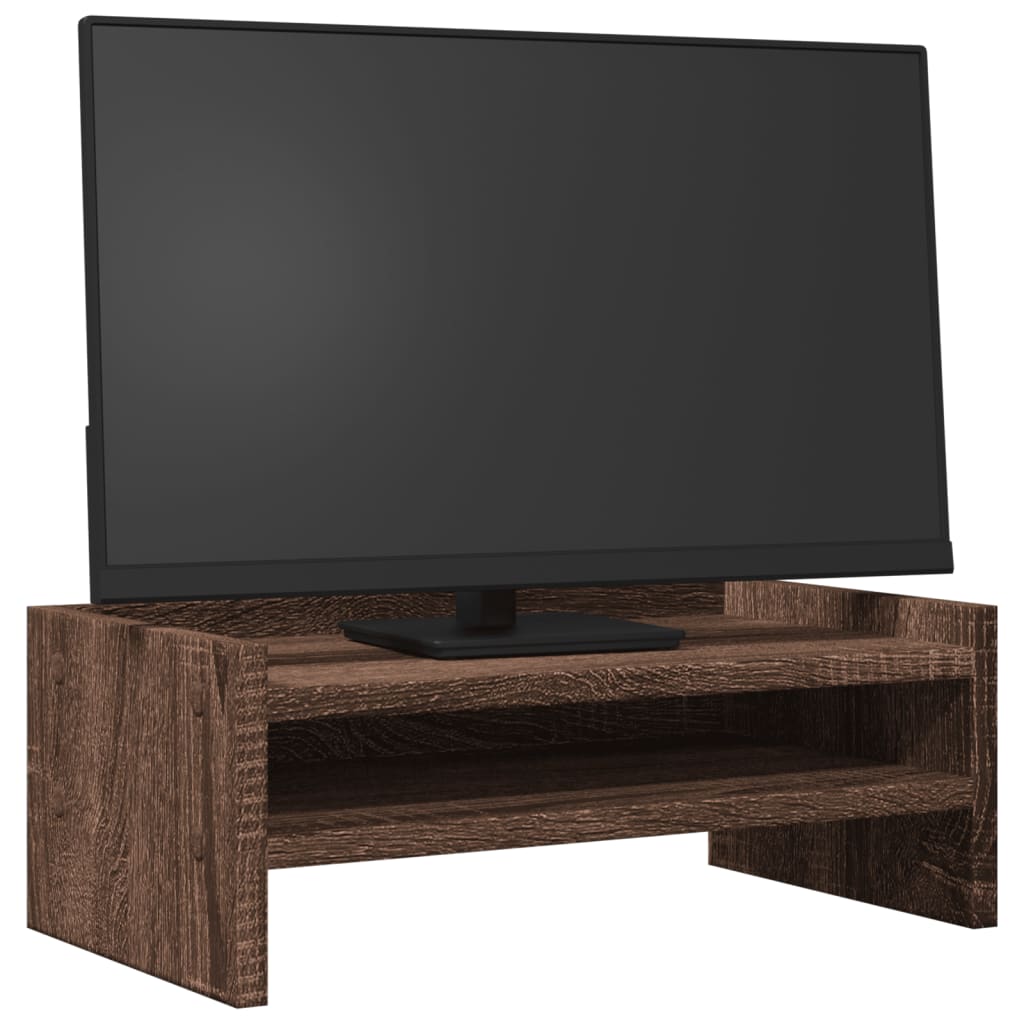 vidaXL Monitorständer Braun Eichen-Optik 42x24x16 cm Holzwerkstoff