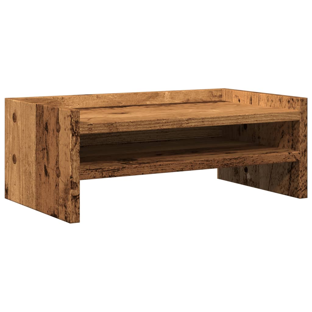 vidaXL Monitorständer Altholz-Optik 42x24x16 cm Holzwerkstoff