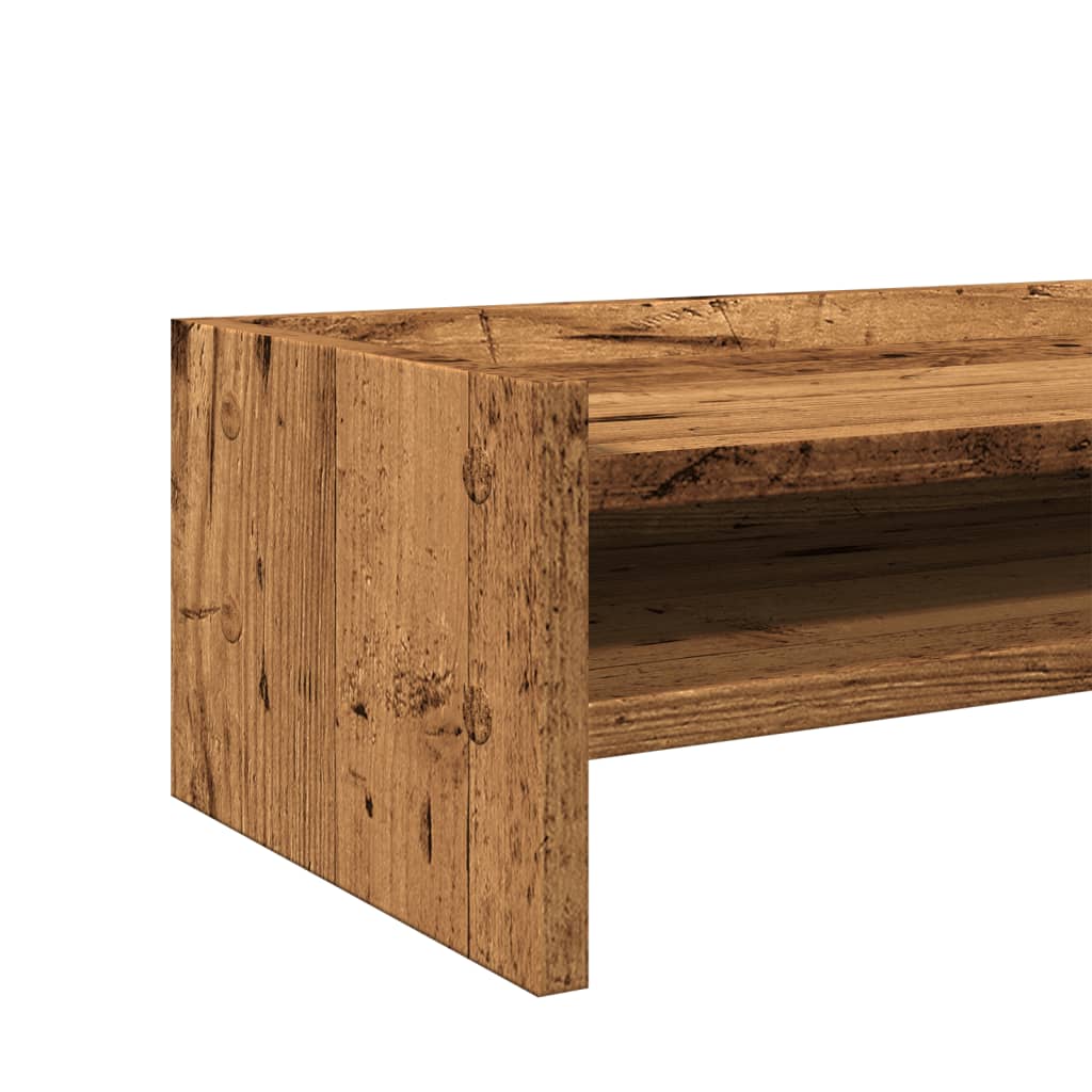 vidaXL Monitorständer Altholz-Optik 42x24x16 cm Holzwerkstoff