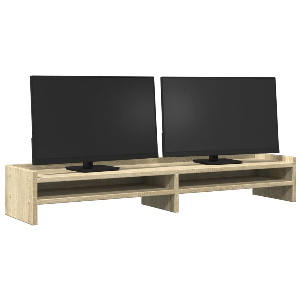 vidaXL Monitorständer Sonoma-Eiche 100x24x16 cm Holzwerkstoff