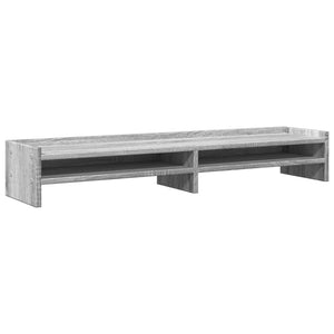 vidaXL Monitorständer Grau Sonoma 100x24x16 cm Holzwerkstoff