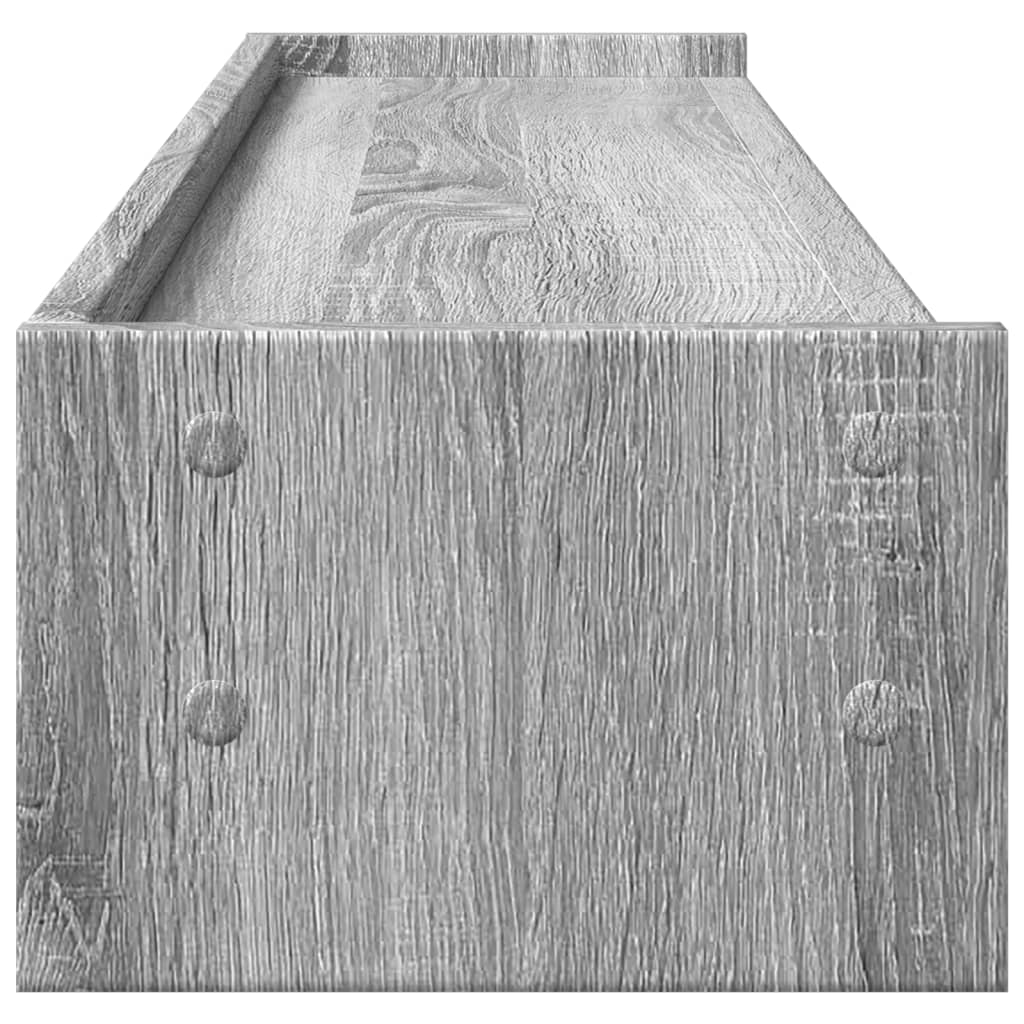 vidaXL Monitorständer Grau Sonoma 100x24x16 cm Holzwerkstoff