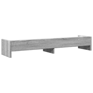 vidaXL Monitorständer Grau Sonoma 100x24x16 cm Holzwerkstoff