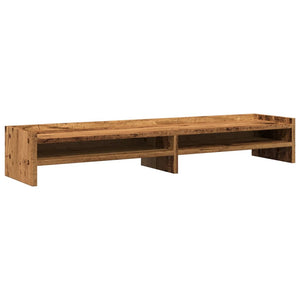 vidaXL Monitorständer Altholz-Optik 100x24x16 cm Holzwerkstoff