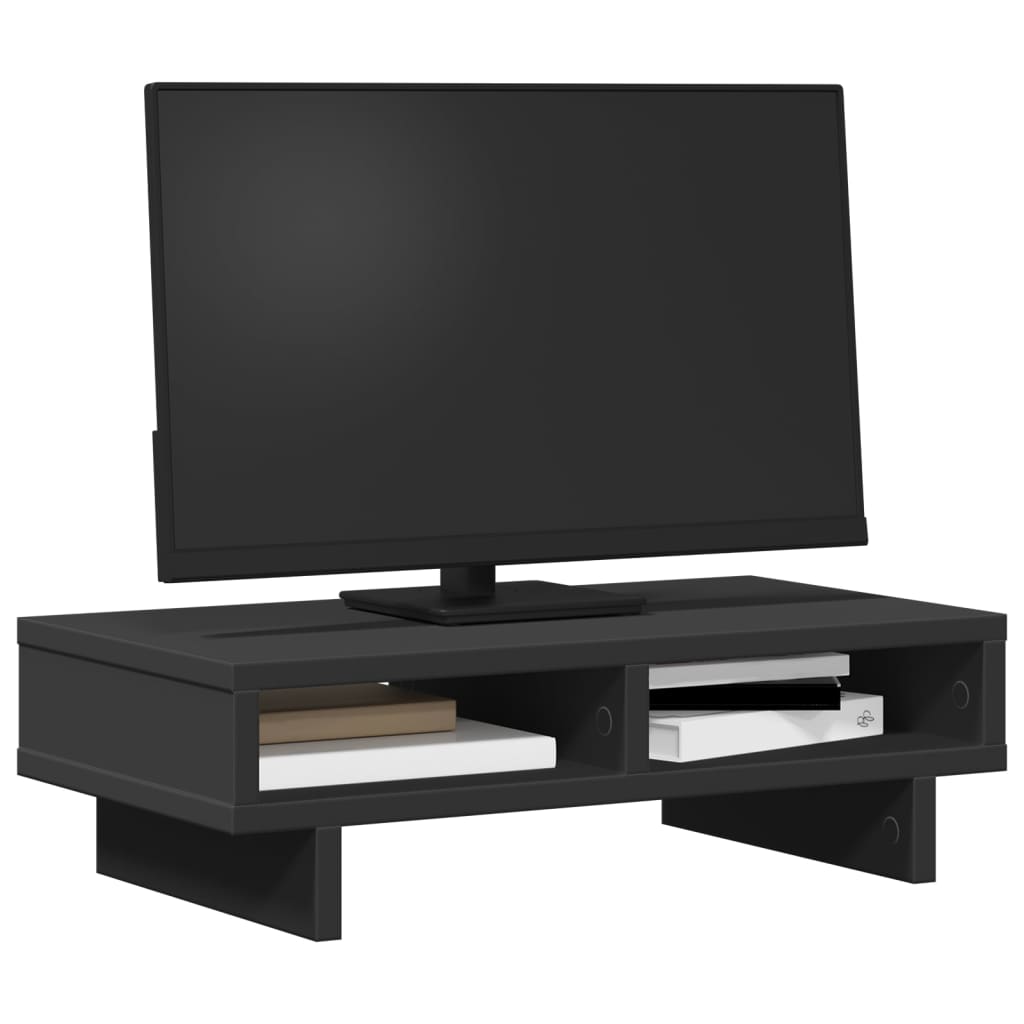 vidaXL Monitorständer Schwarz 50x27x15 cm Holzwerkstoff