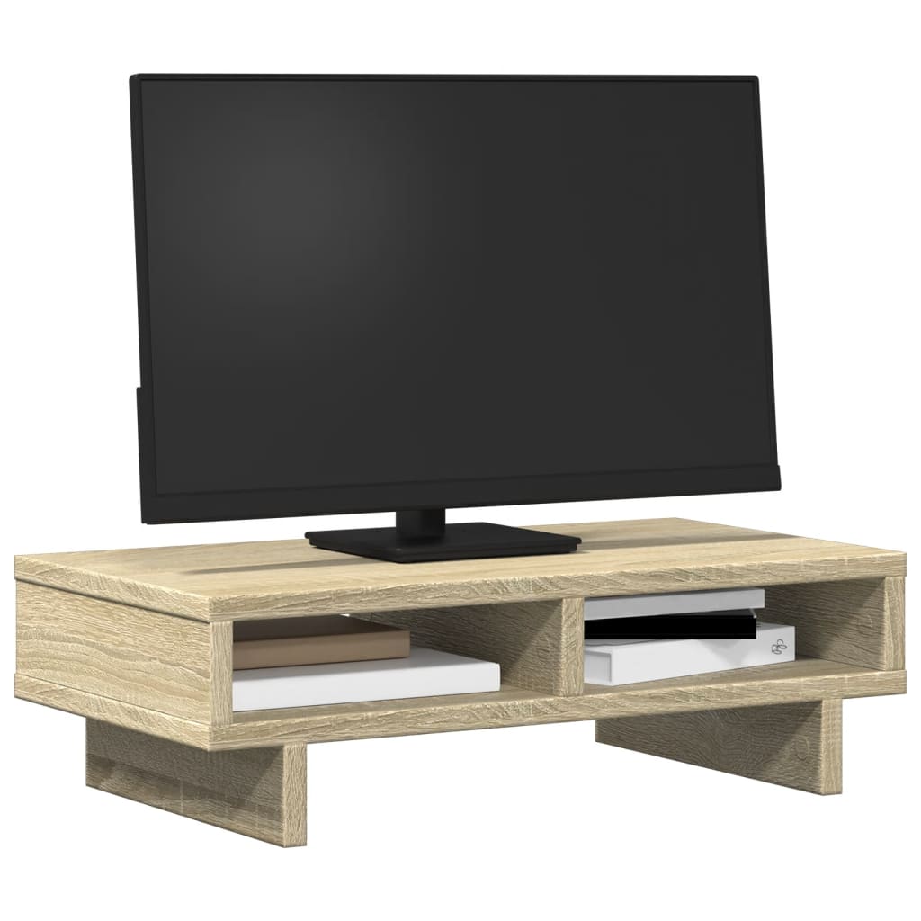 vidaXL Monitorständer Sonoma-Eiche 50x27x15 cm Holzwerkstoff