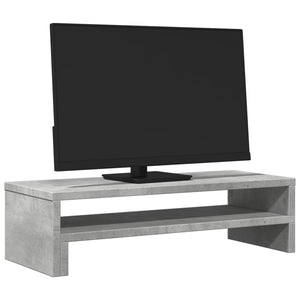 vidaXL Monitorständer Betongrau 54x22x15 cm Holzwerkstoff