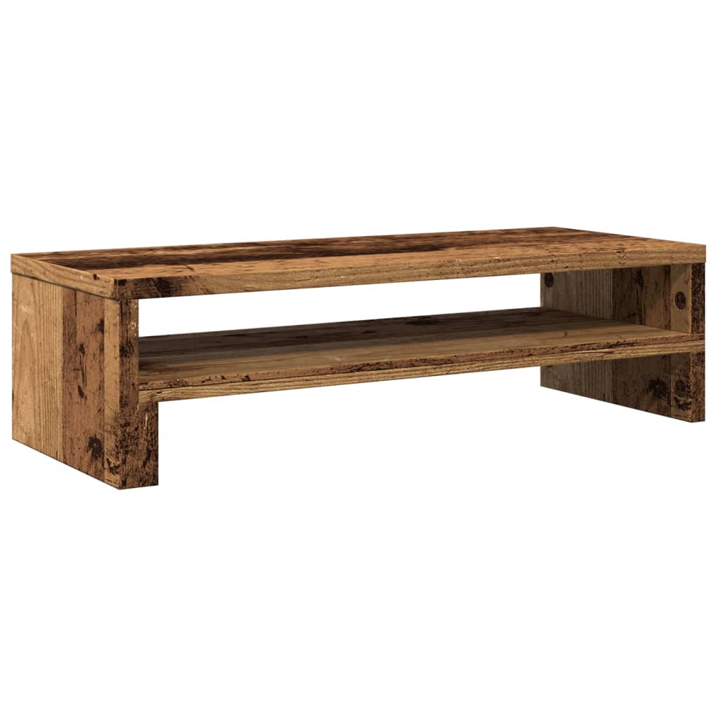 vidaXL Monitorständer Altholz-Optik 54x22x15 cm Holzwerkstoff