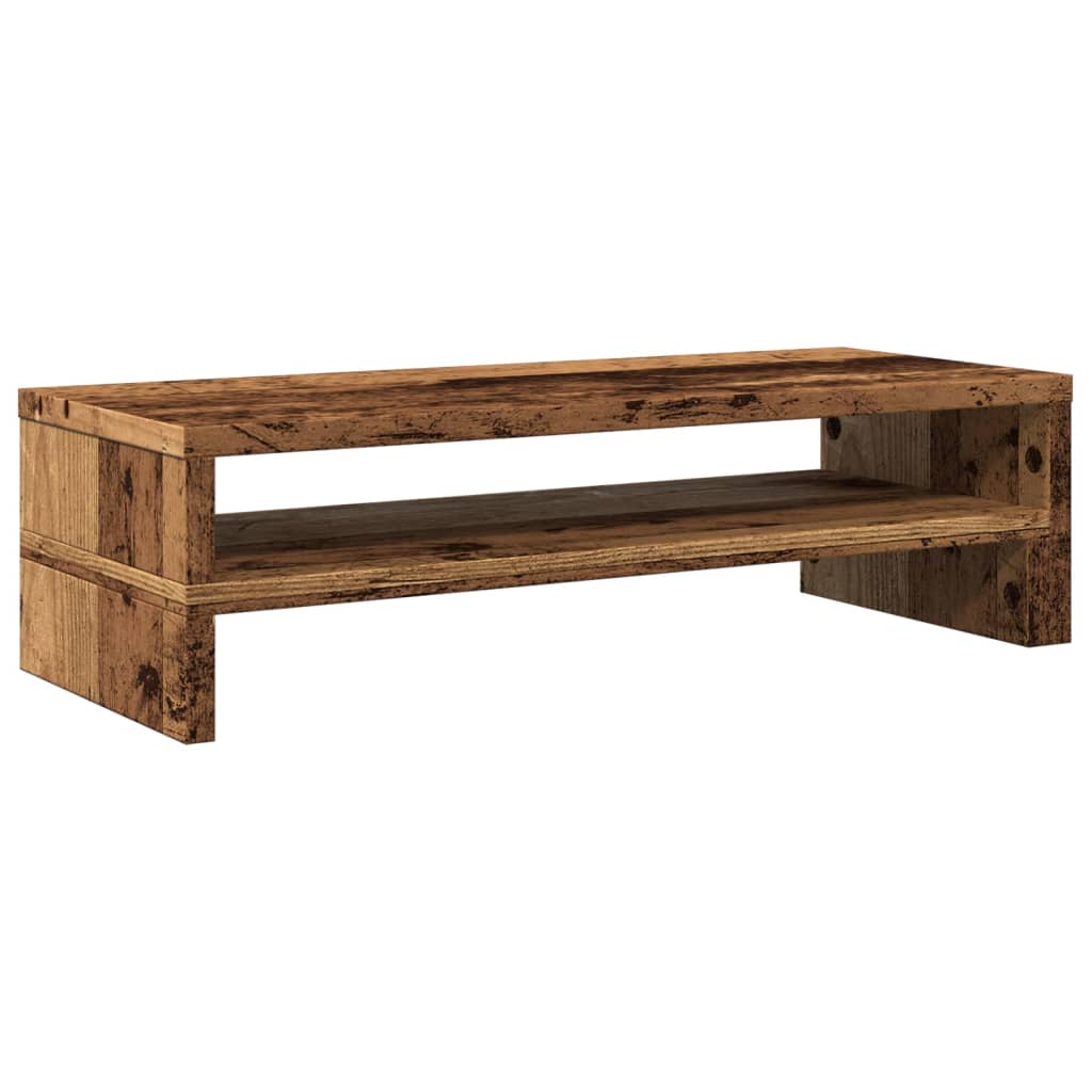 vidaXL Monitorständer Altholz-Optik 54x22x15 cm Holzwerkstoff