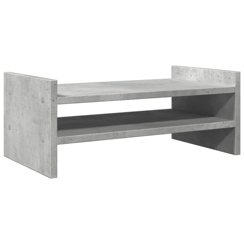 vidaXL Monitorständer Betongrau 50x27x20 cm Holzwerkstoff