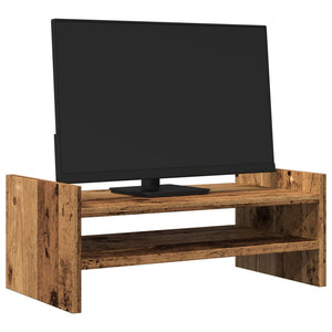 vidaXL Monitorständer Altholz-Optik 50x27x20 cm Holzwerkstoff